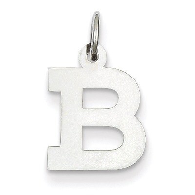 Small Block Initial B Charm 14k White Gold YC665B, MPN: YC665B, 883957972978