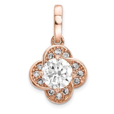 CZ Pendant 10k Rose Gold Polished 10YC390R, MPN: 10YC390R, 883957781051