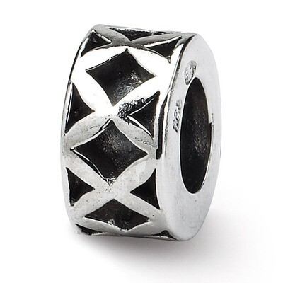 X Spacer Bead - Sterling Silver QRS137, MPN: QRS137, 883957719764