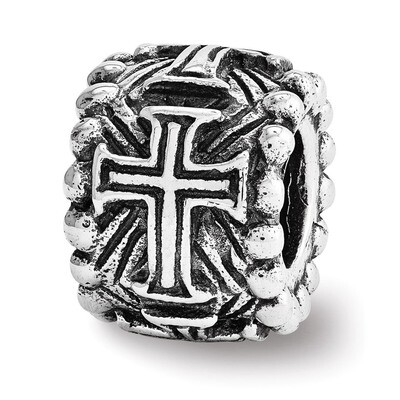 Cross Spacer Bead - Sterling Silver QRS3541, MPN: QRS3541, 191101467745