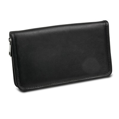 Black Leather Zip Around Jewelry Wallet GM17750, MPN: GM17750, 191101877964