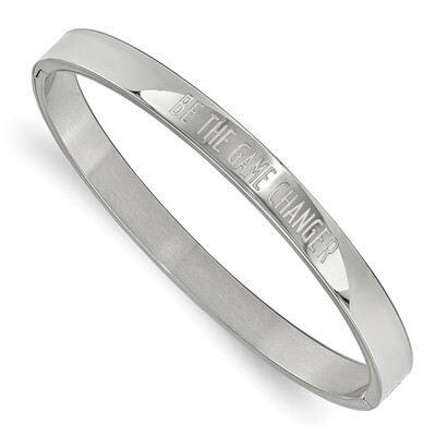 Be the Game Changer 6mm Hinged Bangle Stainless Steel Polished SRB1891 by Chisel, MPN: SRB1891, 191…