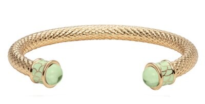 Halcyon Days Salamander Meadow Gold Torque Bangle Bracelet BRSAL39STG, MPN: BRSAL39STG,