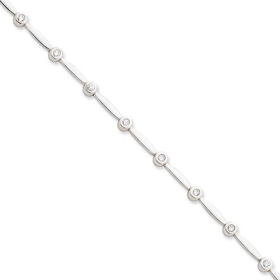 Holds 11 2.3mm Stones .55ct Fancy Tennis Bracelet Mounting 14k White Gold X646W, MPN: X646W,