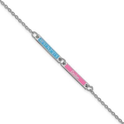 Brushed Epoxied 2 Station Bracelet Sterling Silver Rhodium-plated XNA1183/2SS, MPN: XNA1183/2SS,