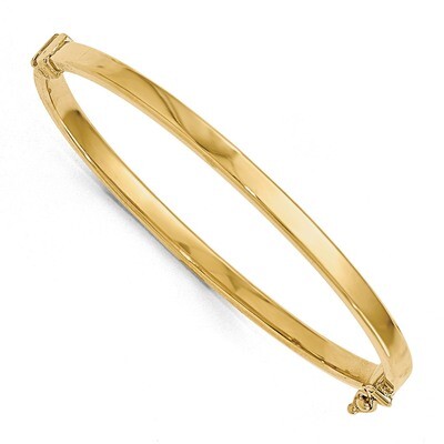Leslie&#39;s Polished Hinged Bangle Bracelet - 14k Gold HB-LF407, MPN: LF407, 886774962825