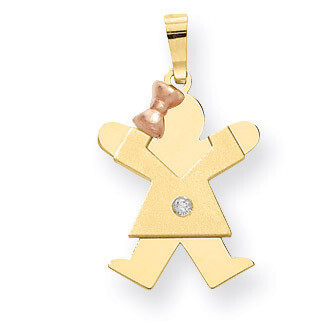 Diamond Kid Pendant 14k Two-tone Gold XK478AA, MPN: XK478AA, 883957117362