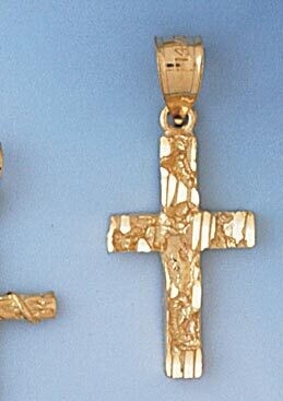 Dazzlers Jewelry Cross Pendant Necklace Charm Bracelet in Yellow, White or Rose Gold 8032, MPN: DZ-…