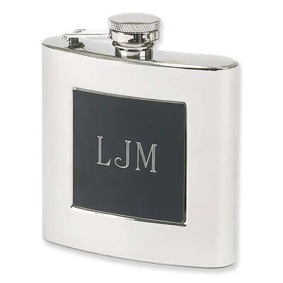 6oz Black Stainless Steel Flask with Aluminum Engraving Area GM4268, MPN: GM4268, 47105210163