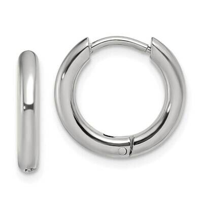 2.5mm Hinged Hoop Earrings Stainless Steel Polished SRE1442, MPN: SRE1442, 191101866593