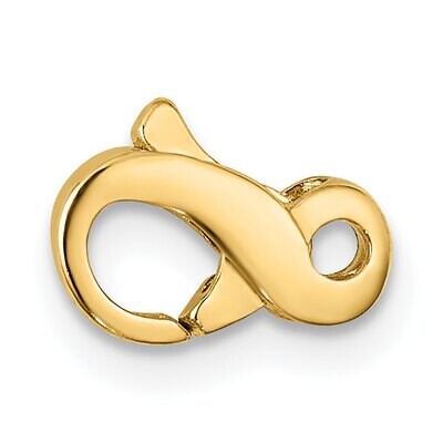 Figure 8 or Infinity Shaped Lobster Clasp 14k Yellow Gold YG1660, MPN: YG1660,
