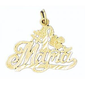 Dazzlers Jewelry Number One Mama Pendant Necklace Charm Bracelet in Yellow, White or Rose Gold 9769…