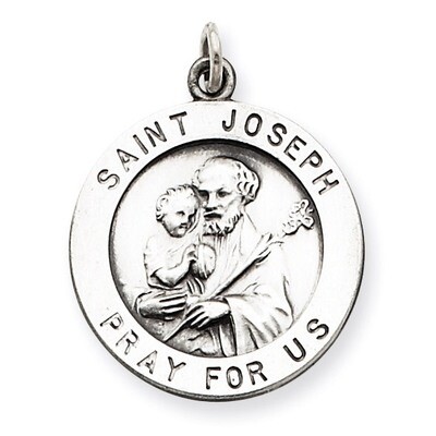 Saint Joseph Medal Sterling Silver Antiqued QC460, MPN: QC460, 191101182204