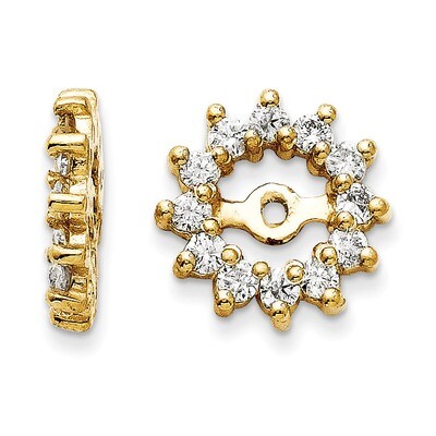 Earring Jacket 14k Gold AA Quality Diamond XJ2AA, MPN: XJ2AA, 883957115153