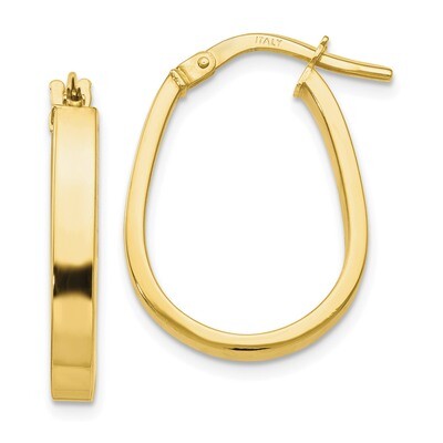 Leslie&#39;s U-Shape Hoop Earrings 10k Gold Polished HB-10LE432, MPN: 10LE432, 191101169779
