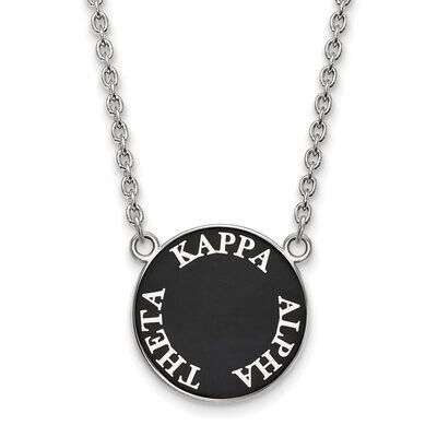 Kappa Alpha Theta Small Enameled Pendant with 18 Inch Chain Sterling Silver SS013KAT-18, MPN: SS013…