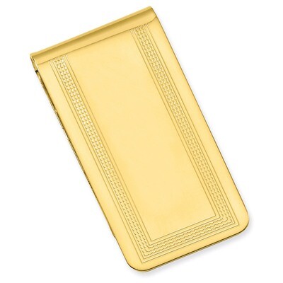 Kelly Waters with Engravable Area Money Clip Gold-plated Polished GP3820, MPN: GP3820, 191101055300