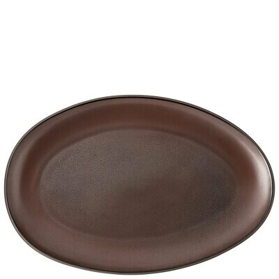 Rosenthal Junto Bronze Stoneware Platter Flat Oval 13 x 12 5/8 Inch, MPN: 21540-405252-62733, 79095…