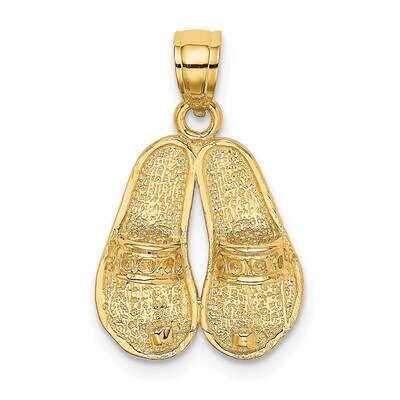 Bahamas Double Sandals Charm 14k Gold K7822, MPN: K7822, 637218040438