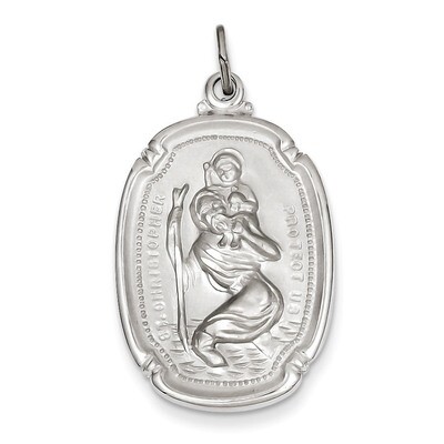 Saint Christopher Medal Sterling Silver QC3563, MPN: QC3563, 886774108414