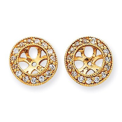 Earring Jacket 14k Gold A Quality Diamond XJ34A, MPN: XJ34A, 883957997797
