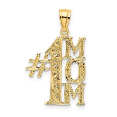 #1 Mom Vertical Charm 14k Gold D3935, MPN: D3935, 637218032709