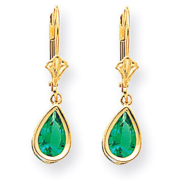 8x5mm Pear Mount Saint Helens Leverback Earrings 14k Gold XLB103MS, MPN: XLB103MS, 883957118543