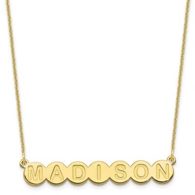 7 Letter Bubble Necklace 10k Gold 10XNA1319Y, MPN: 10XNA1319Y, 196904158654