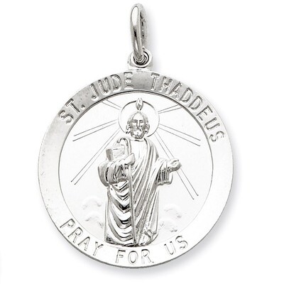 Saint Jude Thaddeus Medal Sterling Silver QC5691, MPN: QC5691, 191101183652