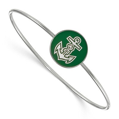 Alpha Sigma Tau Enameled Slip-on Bangle Sterling Silver SS049ALS-6, MPN: SS049ALS-6, 191101100116