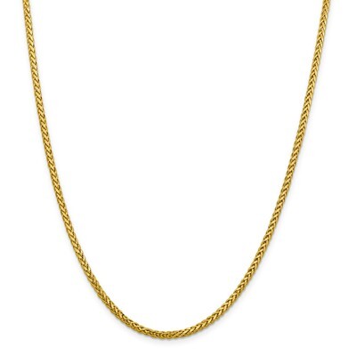 16 Inch 2.50mm Semi-solid Diamond -cut Wheat Chain 14k Gold BC183-16, MPN: BC183-16, 883957069739