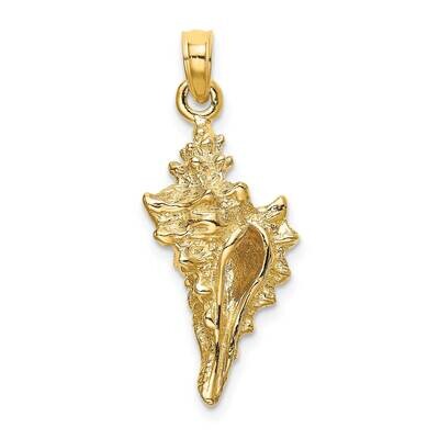 Conch Shell Charm 14k Gold 3-D K8136, MPN: K8136, 637218068661