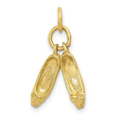 Ballet Slippers Charm 10k Gold 10A0181, MPN: 10A0181,