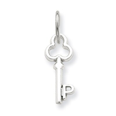 P Key Charm 14k White Gold K3434P, MPN: K3434P, 883957133355