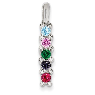 5 Birthstones Family Jewelry Diamond Semi-Set Pendant 14k White Gold XMPW31/5, MPN: XMPW31/5, 88395…