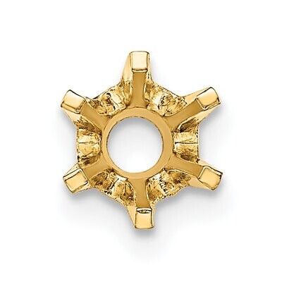 Round 6-Prong High Base .06ct. Setting 14k Yellow Gold YG145, MPN: YG145,