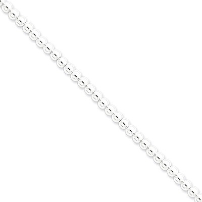 16 Inch 5mm Beaded Box Chain Sterling Silver QK34-16, MPN: QK34-16, 883957956404