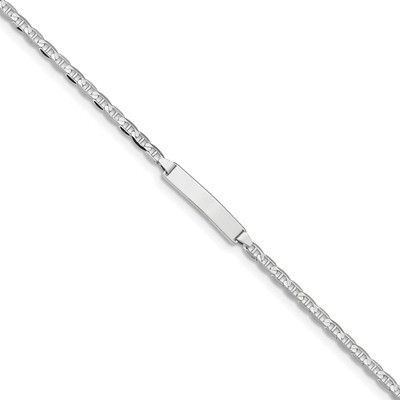 7 Inch Anchor Link ID Bracelet 14k white Gold CG80IDW-7, MPN: CG80IDW-7, 883957721804