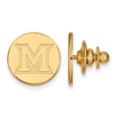 Miami University Lapel Pin Gold-plated Silver GP009MU, MPN: GP009MU, 886774909363