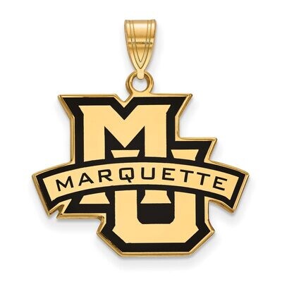 Marquette University Large Enamel Pendant Gold-plated Silver GP011MAR, MPN: GP011MAR, 886774912776
