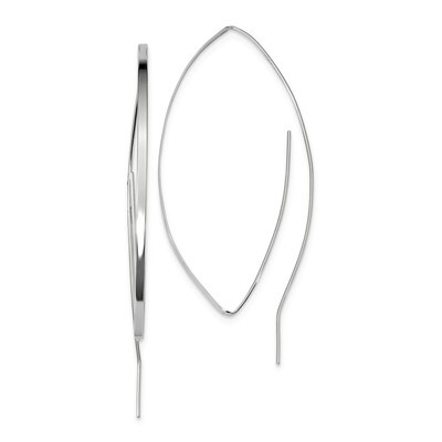 Threader Earrings Sterling Silver Rhodium-plated Polished QE13588, MPN: QE13588, 191101232978