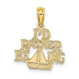 I&#39;D Rather Be Sailing Charm 10k Gold 10D4150, MPN: 10D4150,