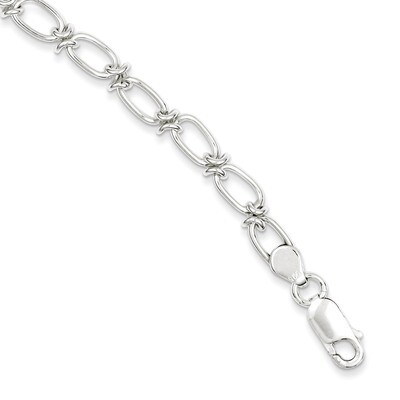 7.5 Inch Oval Link Bracelet Sterling Silver Polished QG3226-7.5, MPN: QG3226-7.5, 191101294945