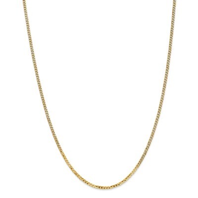 Leslie&#39;s 2.2mm Flat Beveled Curb Chain 18 Inch 14k Gold HB-1305-18, MPN: 1305-18, 191101647109