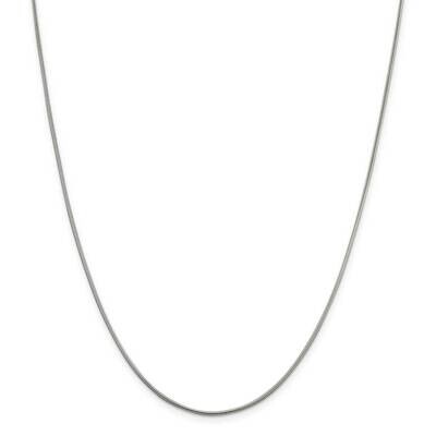 1.5mm Round Snake Chain 30 Inch Sterling Silver QSNL045-30, MPN: QSNL045-30,