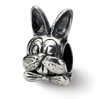 Easter Bunny Bead - Sterling Silver QRS1428, MPN: QRS1428, 883957304496