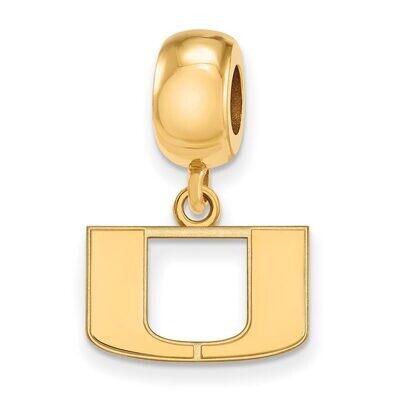 University of Miami Bead Charm x-Small Dangle Gold-plated Silver GP035UMF, MPN: GP035UMF, 886774937…
