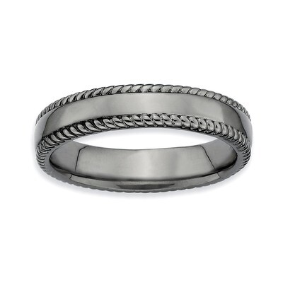 Black-plated Ring - Sterling Silver QSK313, MPN: QSK313, 883957282671