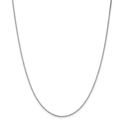 24 Inch 1.1mm Box Chain 10k White Gold 10KWB110-24, MPN: 10KWB110-24, 191101597657