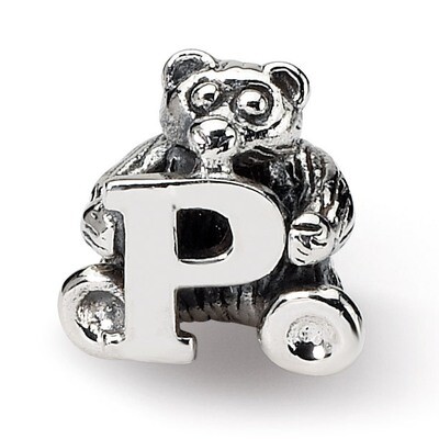 Letter P Bead - Sterling Silver QRS712P, MPN: QRS712P, 883957726816